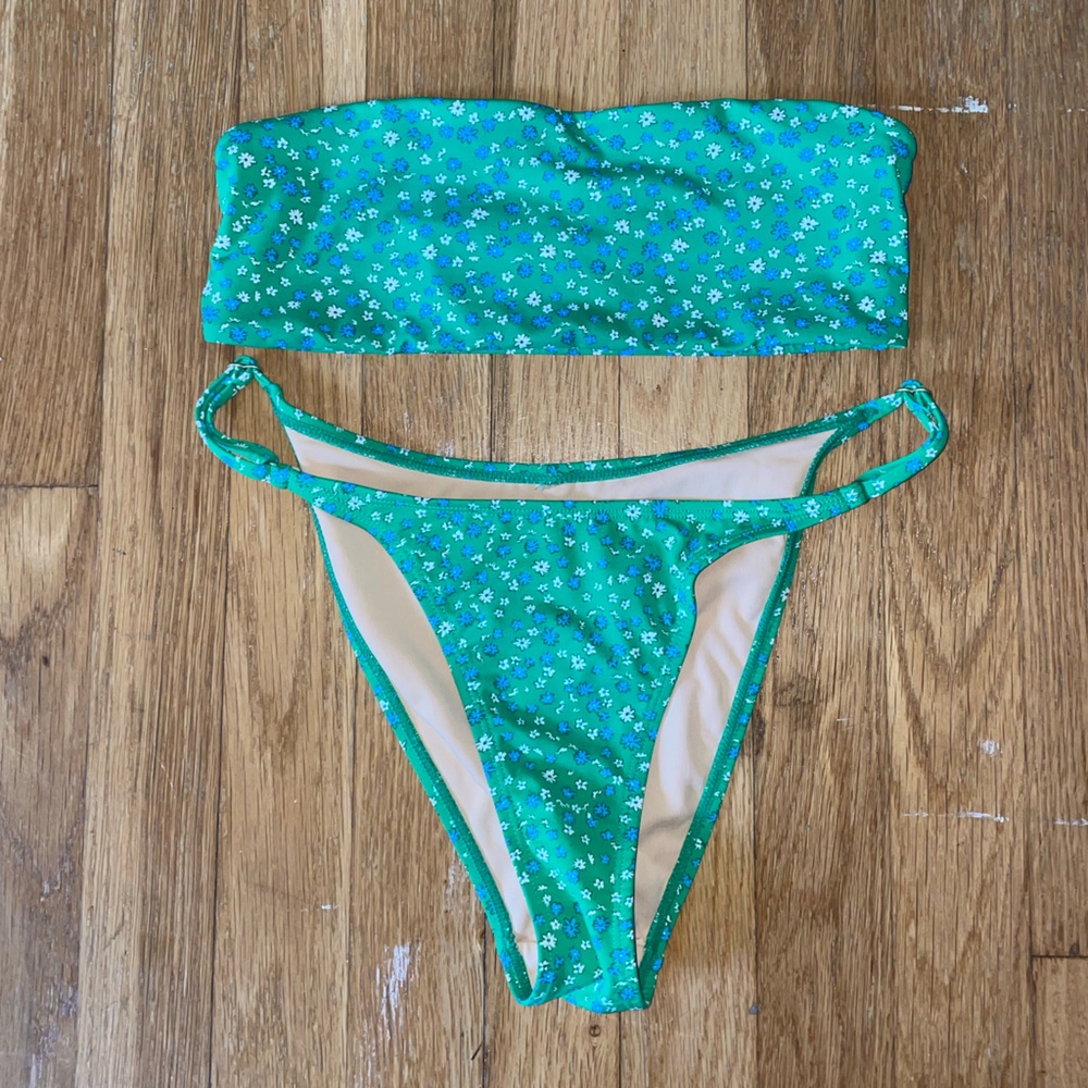 Green Floral Bikini